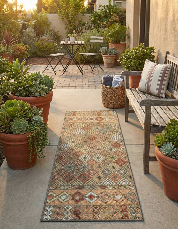 Detail image of  2' x 6'  Washable Baja Indoor / Outdoor Runner Rug