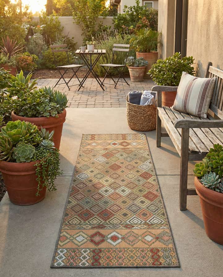 2' x 6' Easy-Clean Baja Indoor / Outdoor Runner Rug