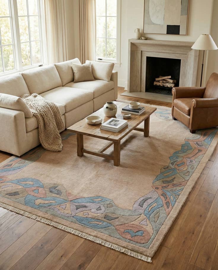 Detail image of 5' 9 x 7' 11 Hand Knotted Tibet Wool Rug