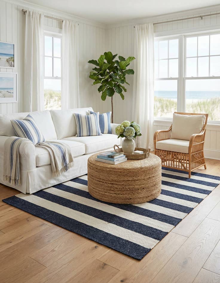 Detail image of  4' 1 x 6' 1  Hand Woven Jill Zarin Hamptons Rug