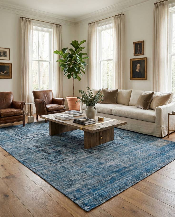 Detail image of 9' 5 x 13' Hand Knotted Ultra Vintage Persian Wool Rug