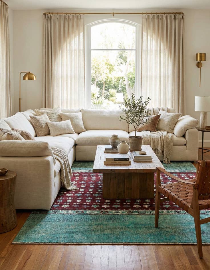 Detail image of 8' x 10'  Hand Knotted Moroccan Rug