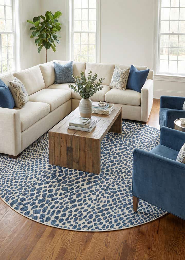 13' x 13' Easy-Clean Jill Zarin Cape Town Indoor / Outdoor Round Rug