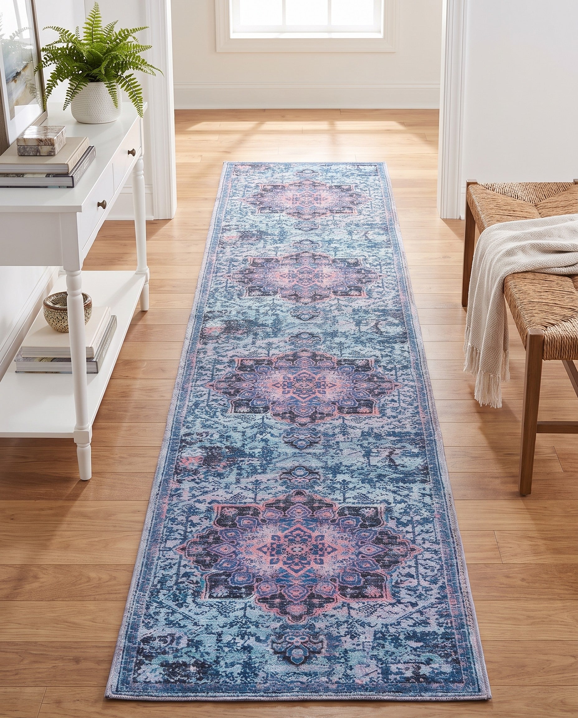 2' x 9' 10 Washable Francesca Runner Rug