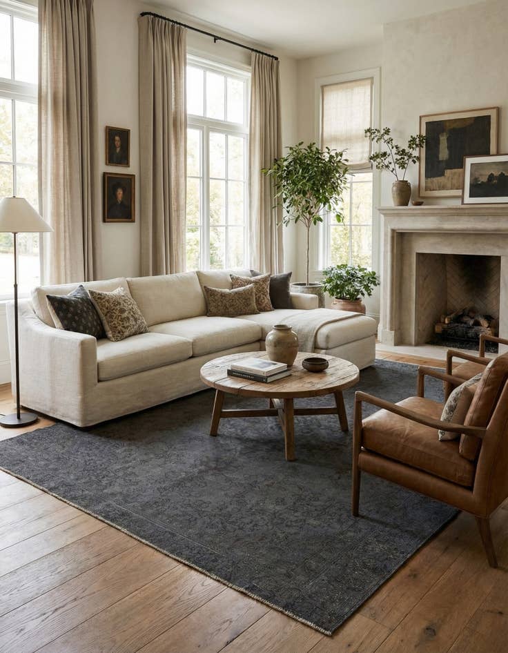 Detail image of 7' x 10' 6  Hand Knotted Ultra Vintage Persian Wool Rug