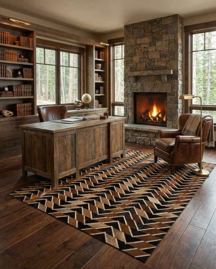 5' 1 x 8' Cowhide - Patchwork Rug