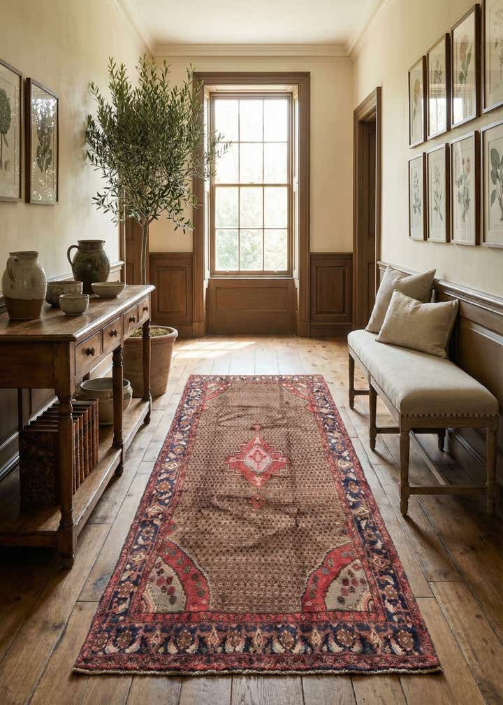 5' x 10' 6 Hand Knotted Koliaei Persian Wool Runner Rug