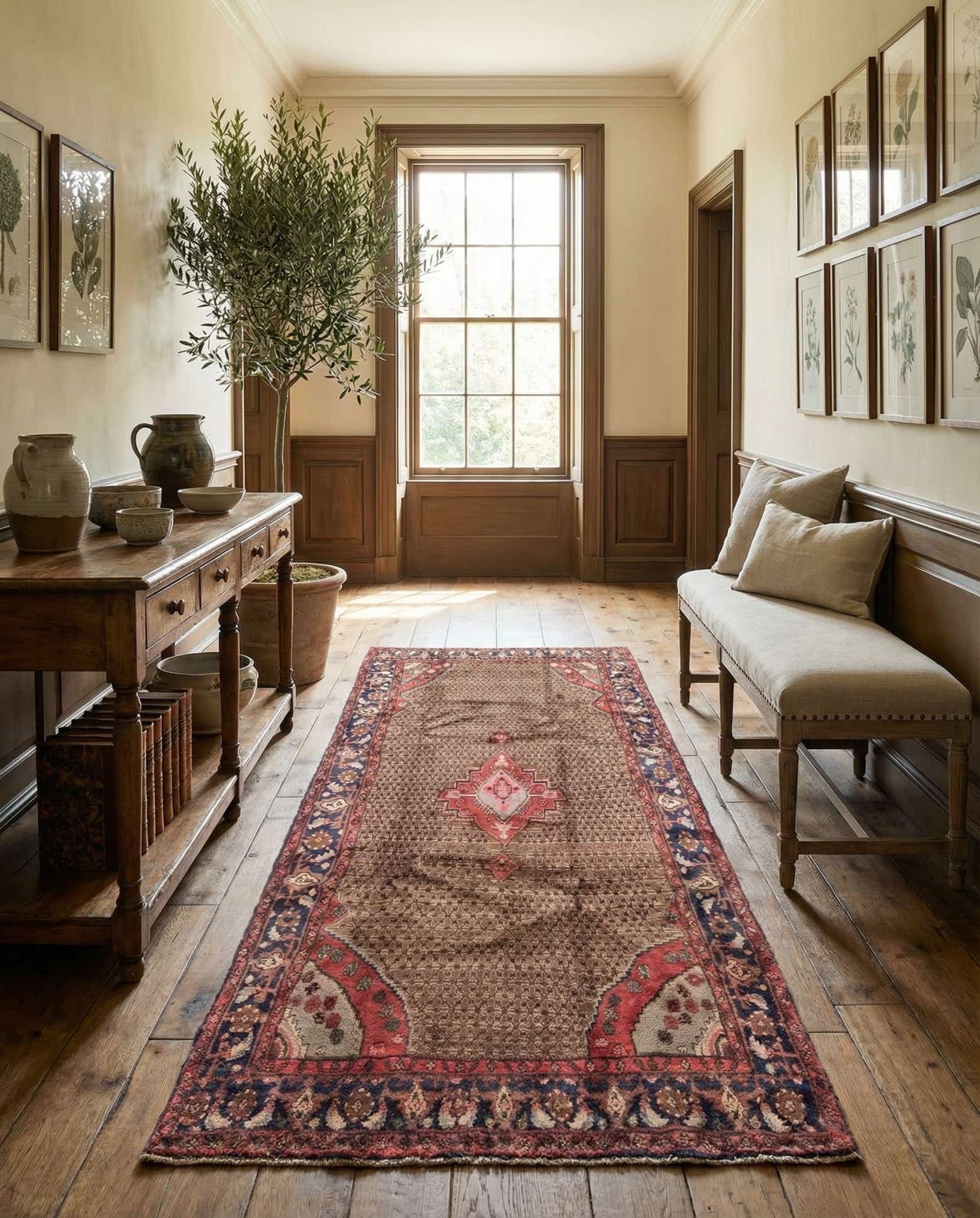 5' x 10' 6 Hand Knotted Koliaei Persian Wool Runner Rug