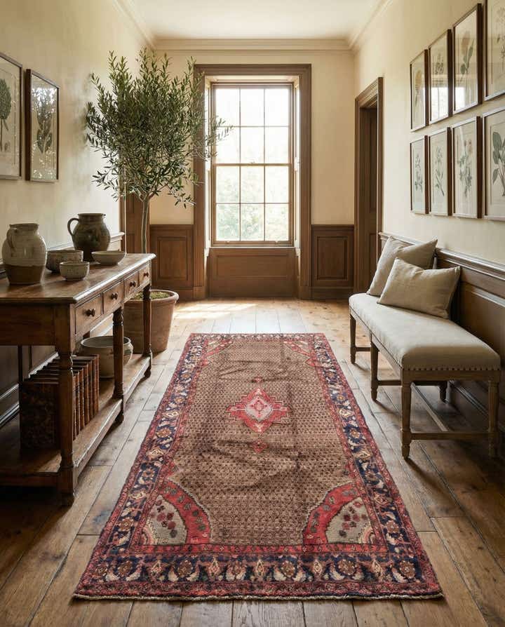 5' x 10' 6 Hand Knotted Koliaei Persian Wool Runner Rug
