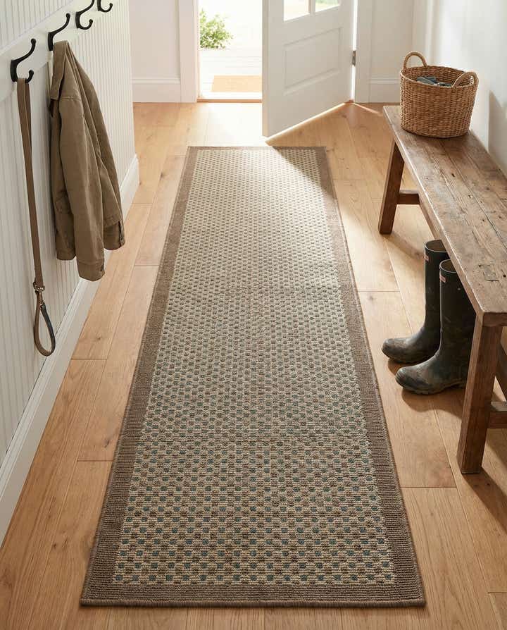 2' x 6' Easy-Clean Border Indoor / Outdoor Runner Rug