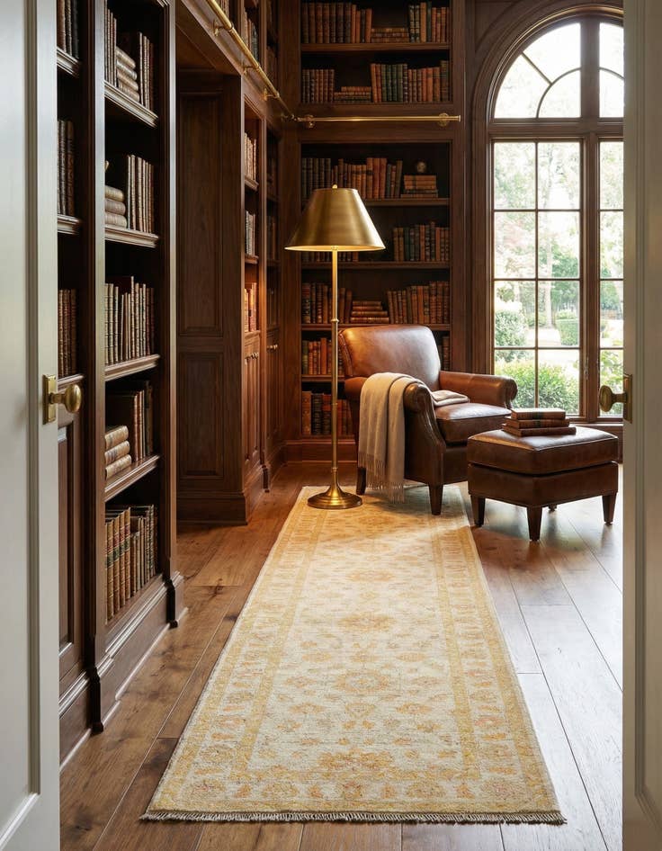 Detail image of 2' 6 x 12' 6 Kaizar Wool Runner Rug