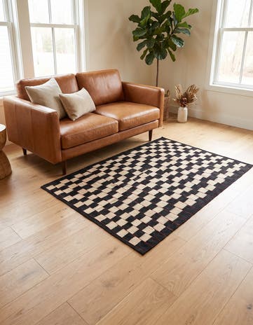 4' 3 x 5' 10 Hand Woven Kilim Modern Wool Rug