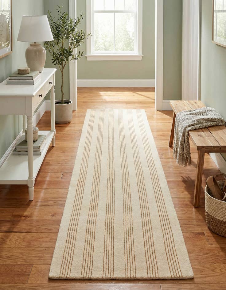 Detail image of  3' 3 x 12' Jill Zarin Striped Wool Runner Rug