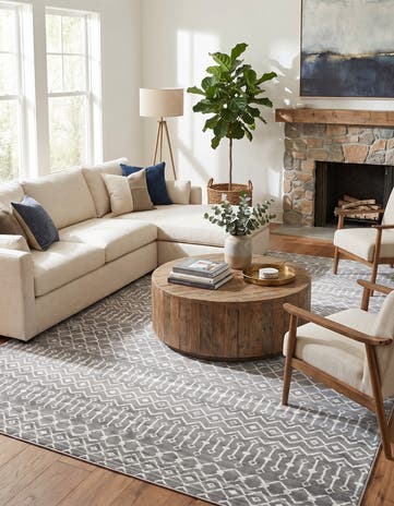 Gray Kasbah Trellis Rug