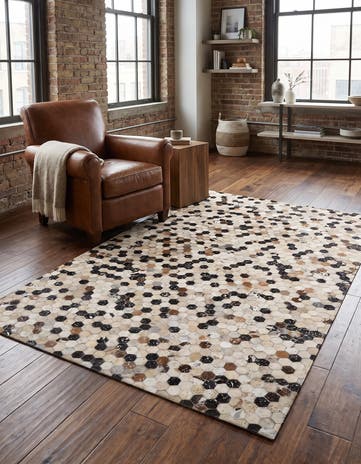 4' 11 x 7' 10 Cowhide - Patchwork Rug