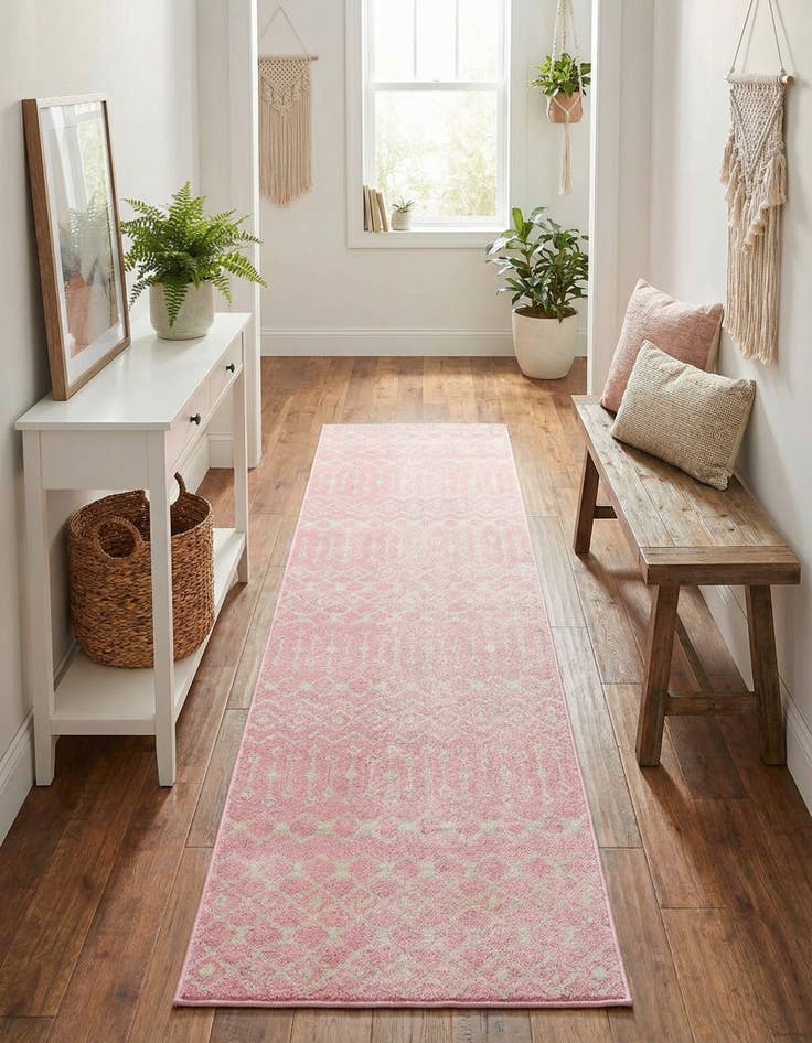 Detail image of 2' 7 x 10' Moroccan Trellis Runner Rug