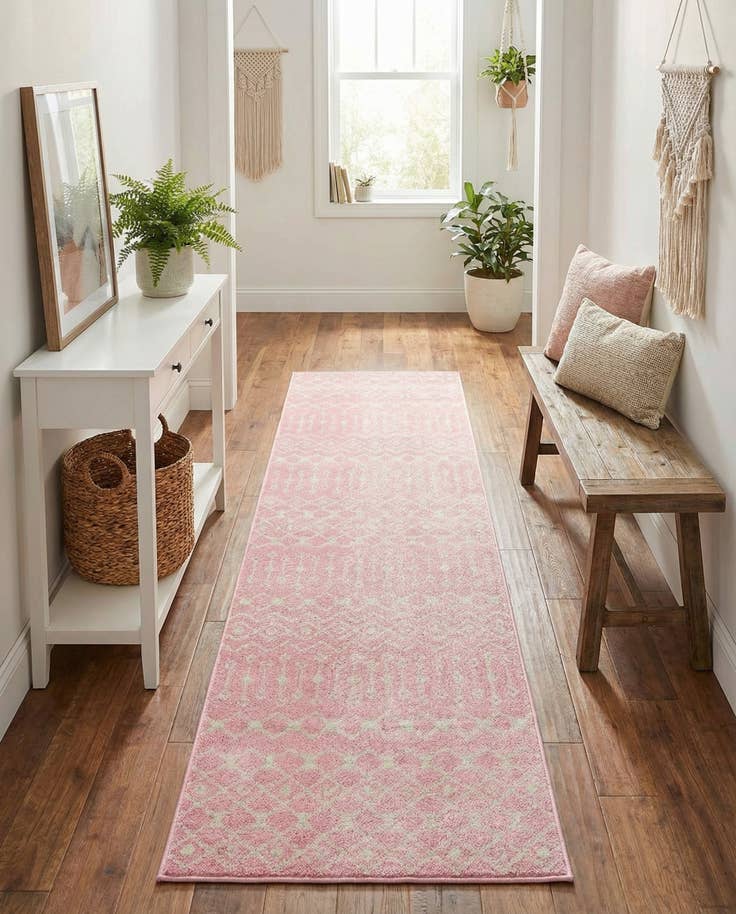 Detail image of 2' 7 x 10' Moroccan Trellis Runner Rug