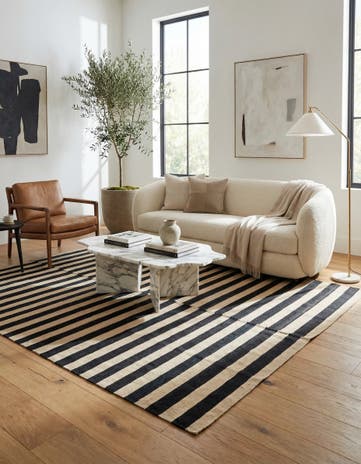 5' 3 x 5' 3 Hand Woven Kilim Modern Wool Square Rug