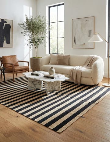 5' 3 x 5' 3 Hand Woven Kilim Modern Wool Square Rug