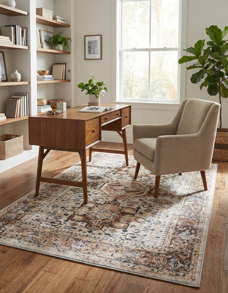 Detail image of 4' x 6'  Washable Yara Rug