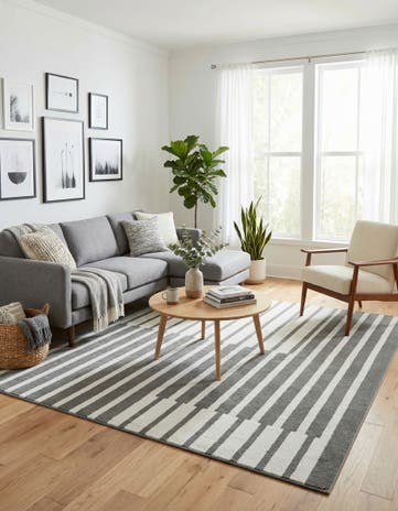 Gray Oslo Square Rug