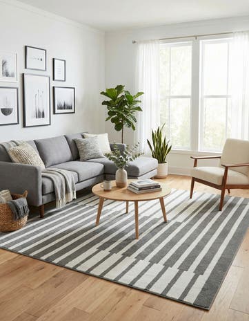 Gray Oslo Square Rug