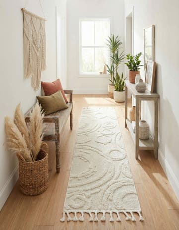 Ivory Boho Runner Rug