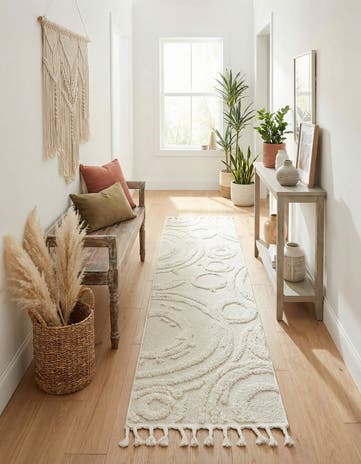 Ivory Boho Runner Rug