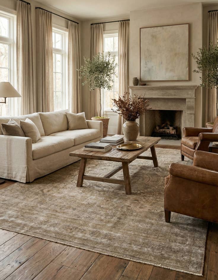 Detail image of 7' 3 x 10' 7  Hand Knotted Ultra Vintage Persian Wool Rug