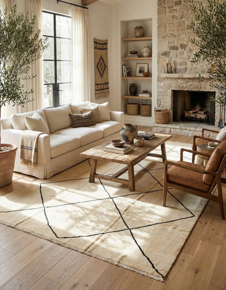 Detail image of 10' x 14' 5  Hand Knotted Moroccan Wool Rug