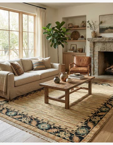 4' 8 x 6' 5 Hand Knotted Kashkuli Gabbeh Oriental Wool Rug