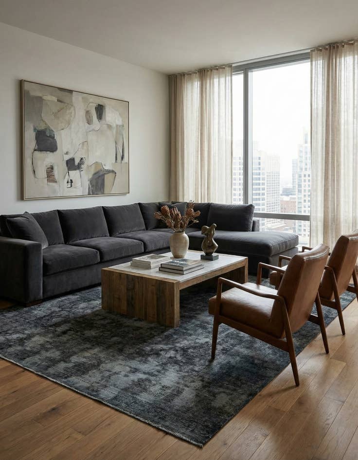 Detail image of 7' 4 x 10' 6  Hand Knotted Ultra Vintage Persian Wool Rug