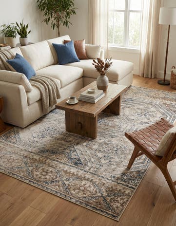 Blue Beige Eliza Rug