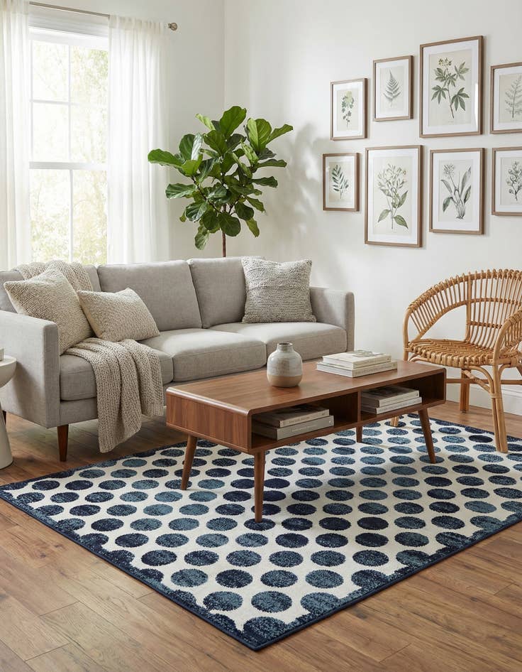 Detail image of 5' x 8' Easy-Clean Sabrina Soto Indoor / Outdoor Rug