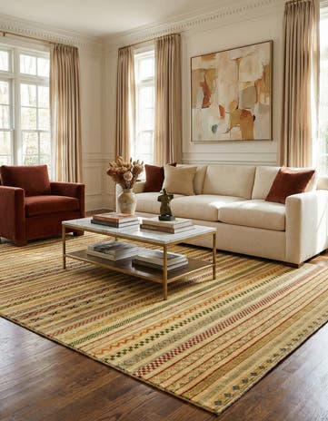 5' 9 x 7' 8 Hand Knotted Modern Ziegler Rug