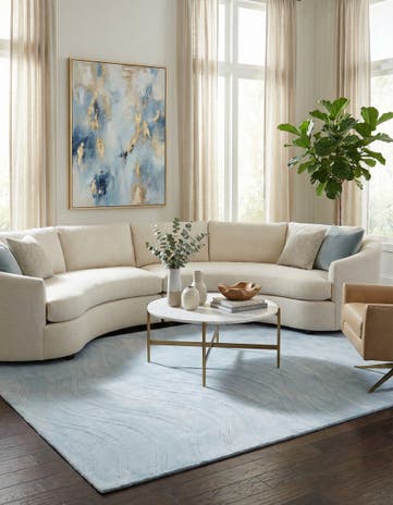 6' 7 x 9' 9 Hand Knotted Darya Wool Rug