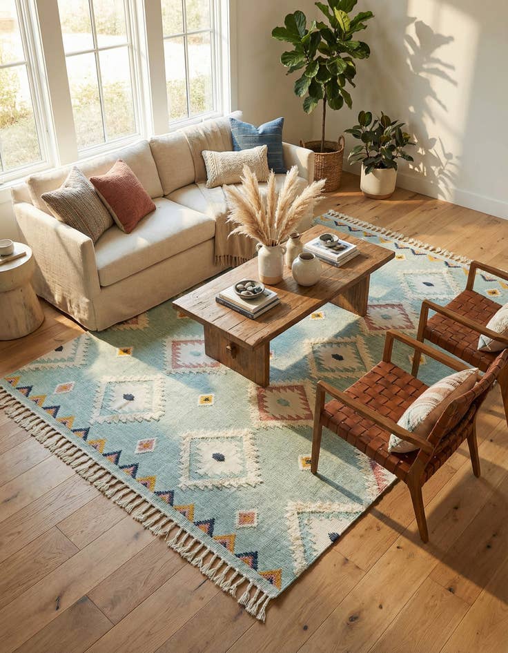 Detail image of  10' x 13' 1  Hand Woven Arizona Wool Rug