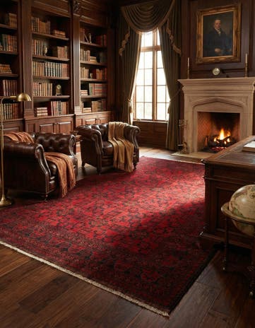 6' 7 x 9' 9 Hand Knotted Khal Mohammadi Wool Rug