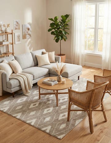6' x 9' Sepia Rug