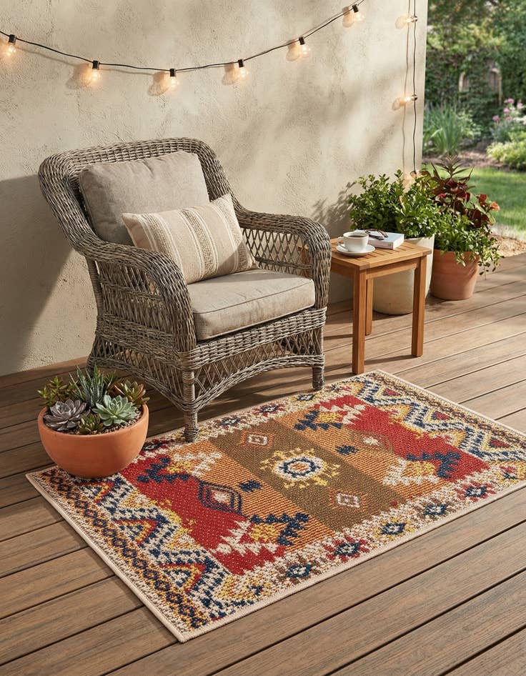 Detail image of 2' x 3'  Washable Baja Indoor / Outdoor Rug