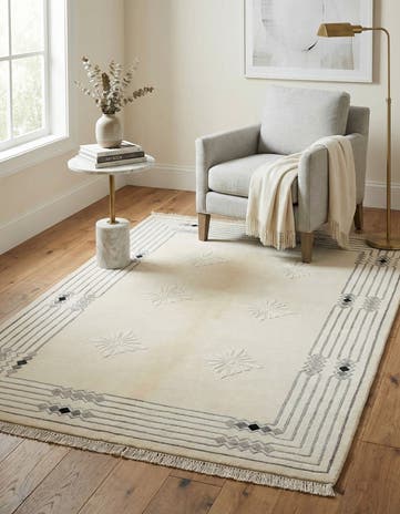 3' 11 x 5' 11 Hand Knotted Darya Wool Rug