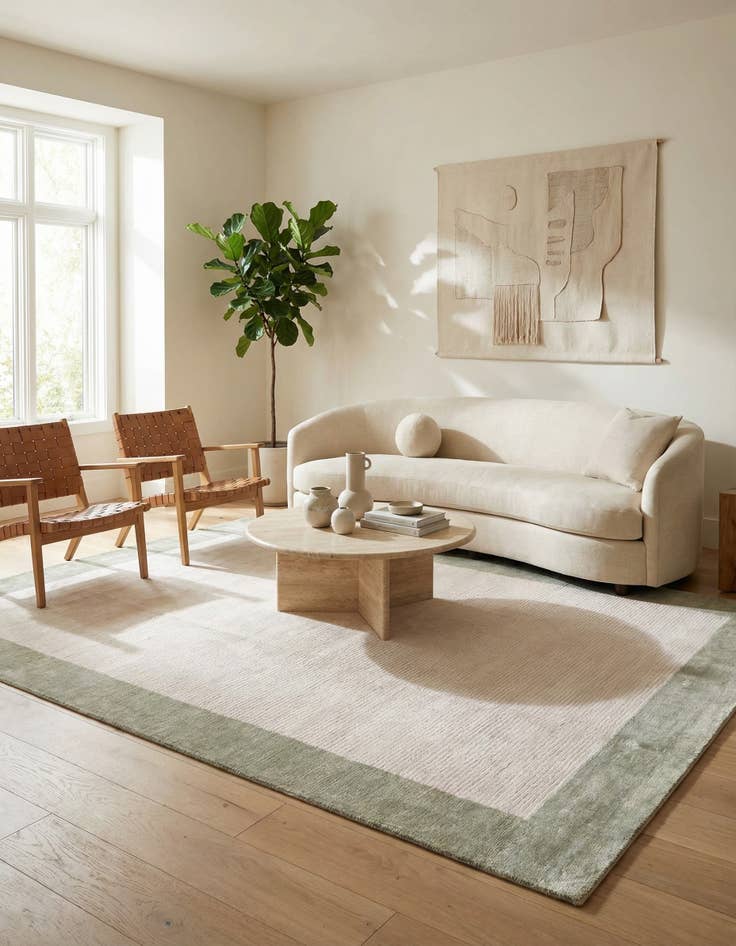 Detail image of  5' 7 x 7' 10  Hand Knotted Darya Wool Rug