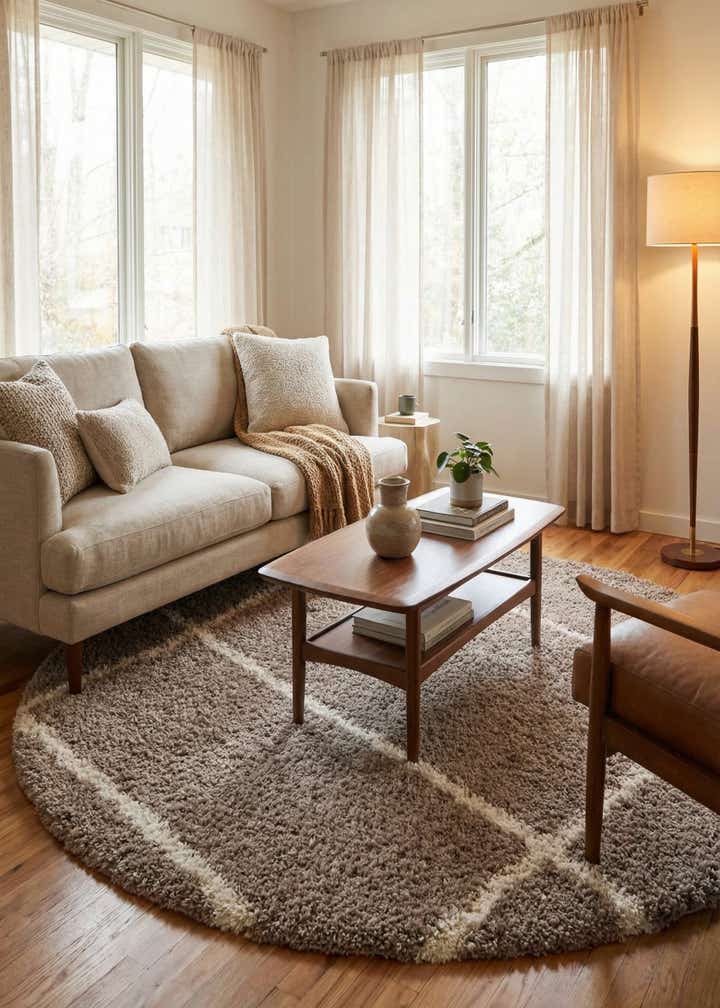 8' x 8' Infinity Shag Round Rug