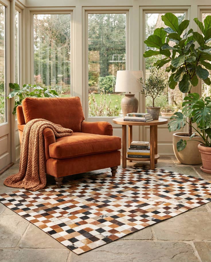 Detail image of 5' 1 x 7' 10 Cowhide Rug