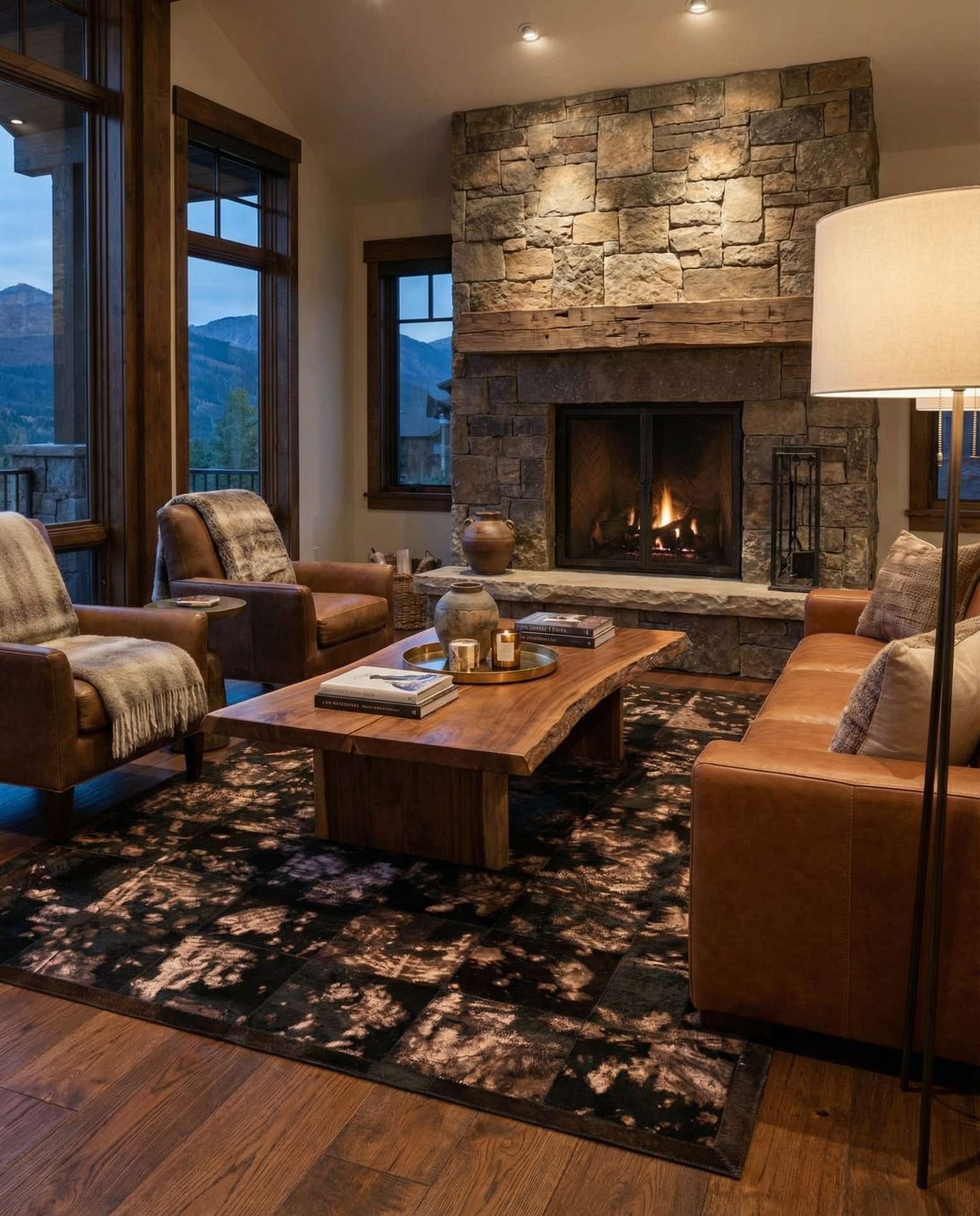 5' 2 x 8' 1 Cowhide Stocks Rug