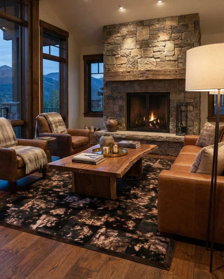 5' 2 x 8' 1 Cowhide Stocks Rug