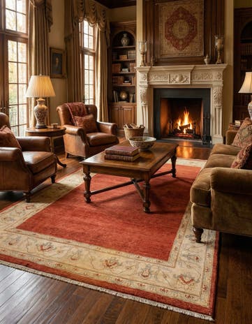 6' 8 x 9' 10 Hand Knotted Peshawar Ziegler Rug
