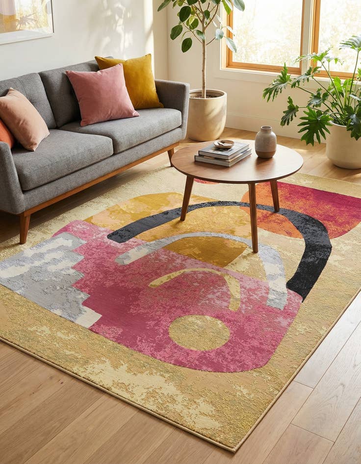 Detail image of 6' x 9' Easy-Clean Modern Indoor / Outdoor Rug