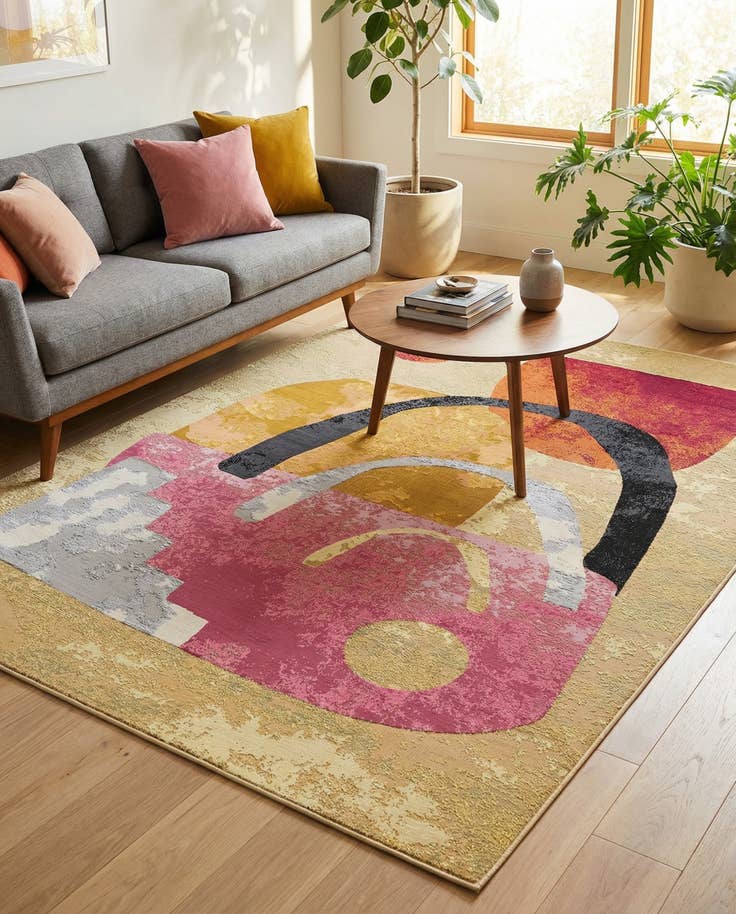 Detail image of 6' x 9' Easy-Clean Modern Indoor / Outdoor Rug