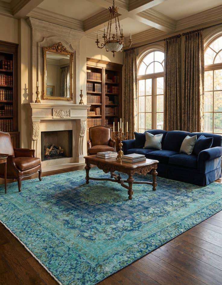 Detail image of 8' 8 x 11' 7 Vintage Royal Wool Rug